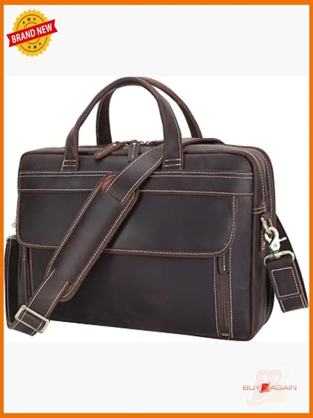 Leather Briefcase 15.6